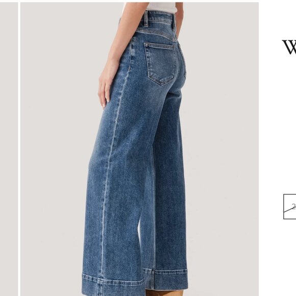 Risen Jay Wide Leg Wide Hem Trouser Jeans size 25 NWT! - Picture 4 of 6